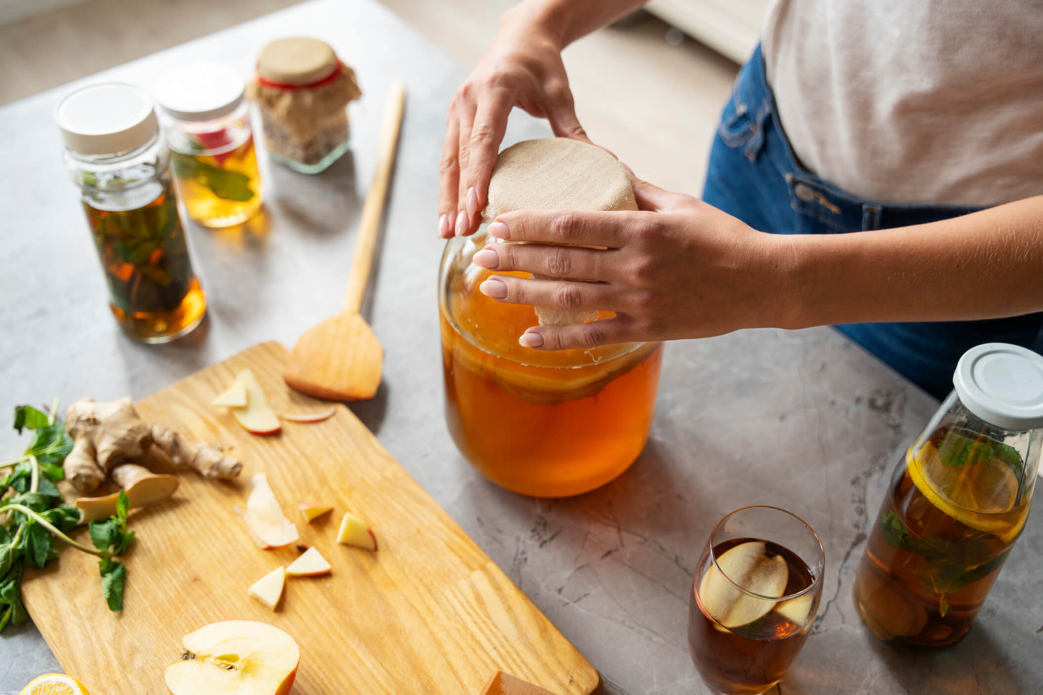 Как се съхранява SCOBY между две приготвяния