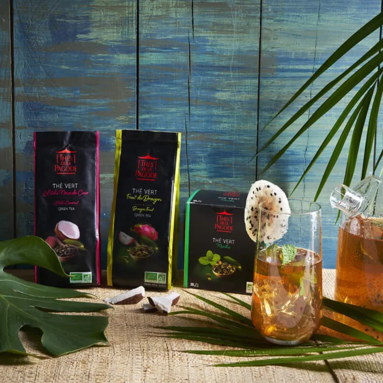 Био зелен чай с вкус на драконов плод - метална кутия 100г