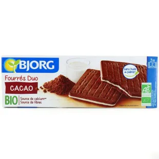 Био бисквити с какао и млечен пълнеж
