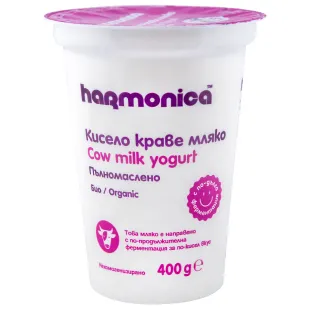 Био кисело пълномаслено мляко Хармоника 400г