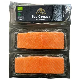 Био замразена сьомга с кожа 2 x 125g