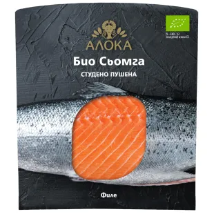 Био студено пушена сьомга филе 100г