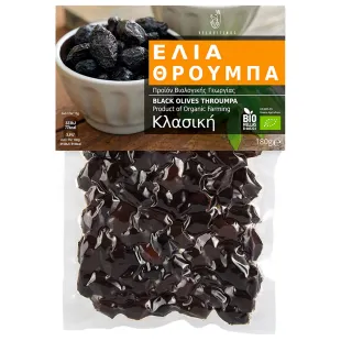 Био сушени черни маслини трумба класик 180г