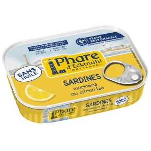 Сардини в био марината с лимон без добавена мазнина